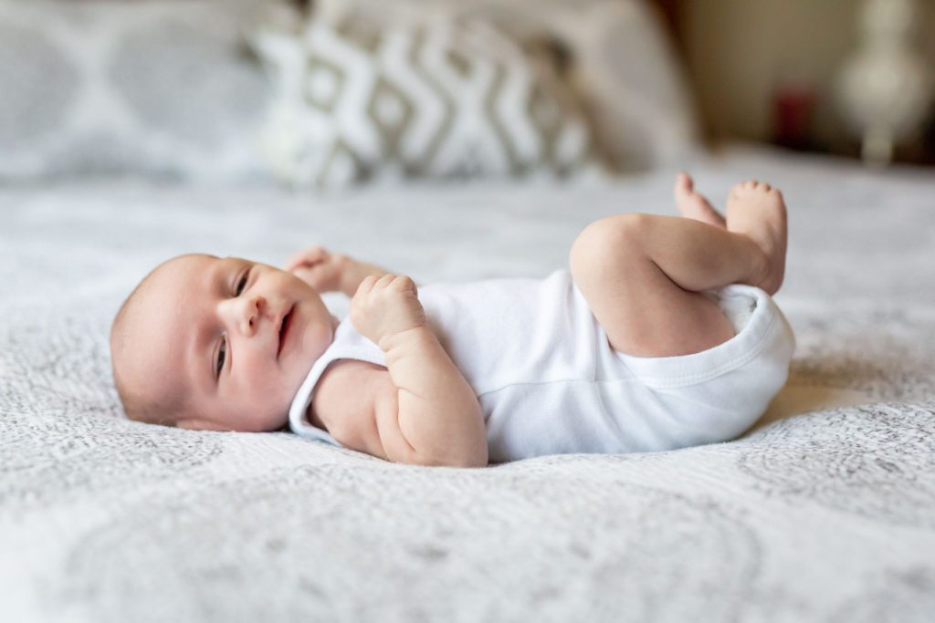 A nontraditional newborn photo session in Redding, CT