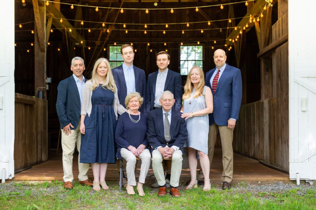 portrait of a large family at a photo session